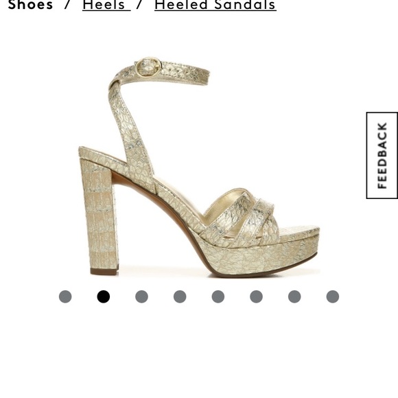 Naturalizer Mallory platform sandals - gold- 6.5 WIDE - Picture 4 of 4